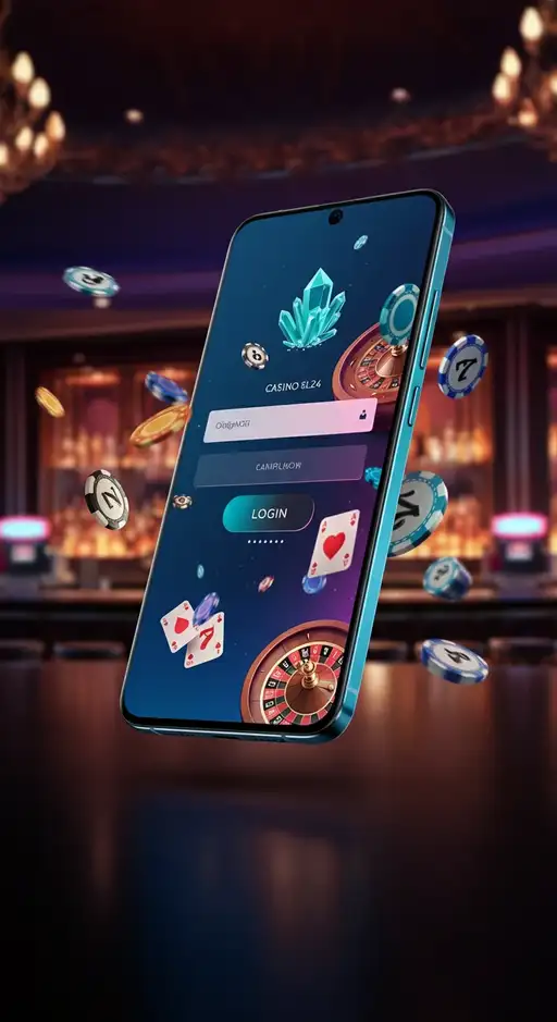 Afbeelding van het beveiligde inlogformulier van Crystal Roll Casino, met velden voor e-mailadres en wachtwoord en een duidelijke 'inloggen' knop.